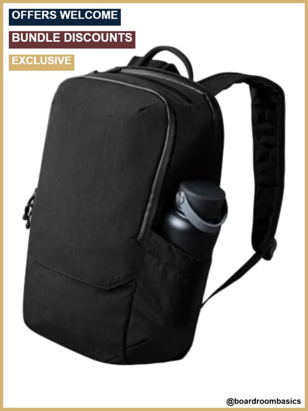 Laptop Backpack 24L Water Resistant with Luggage Strap, Fits 16-inch Laptop &